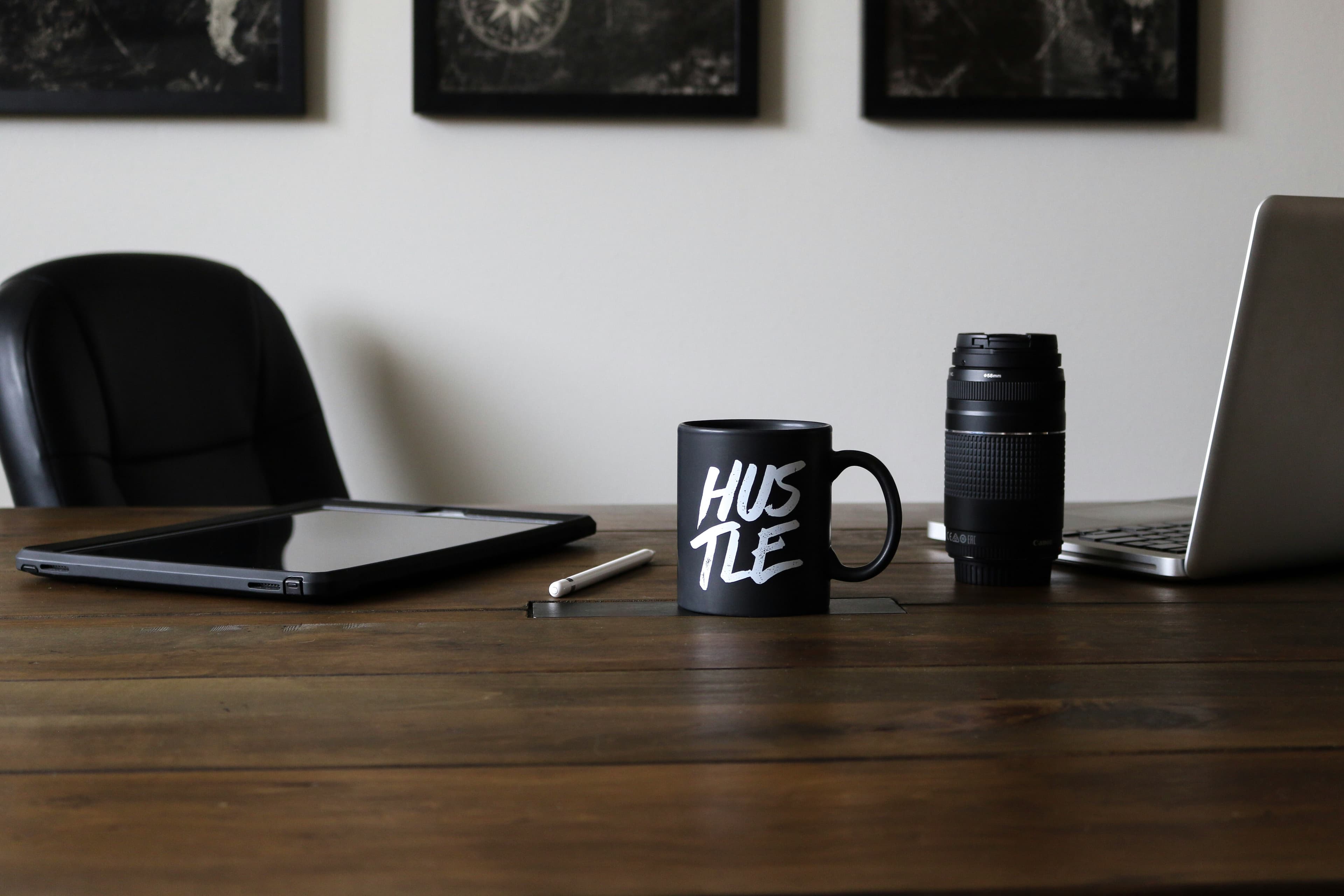 Young professionals working on side hustles